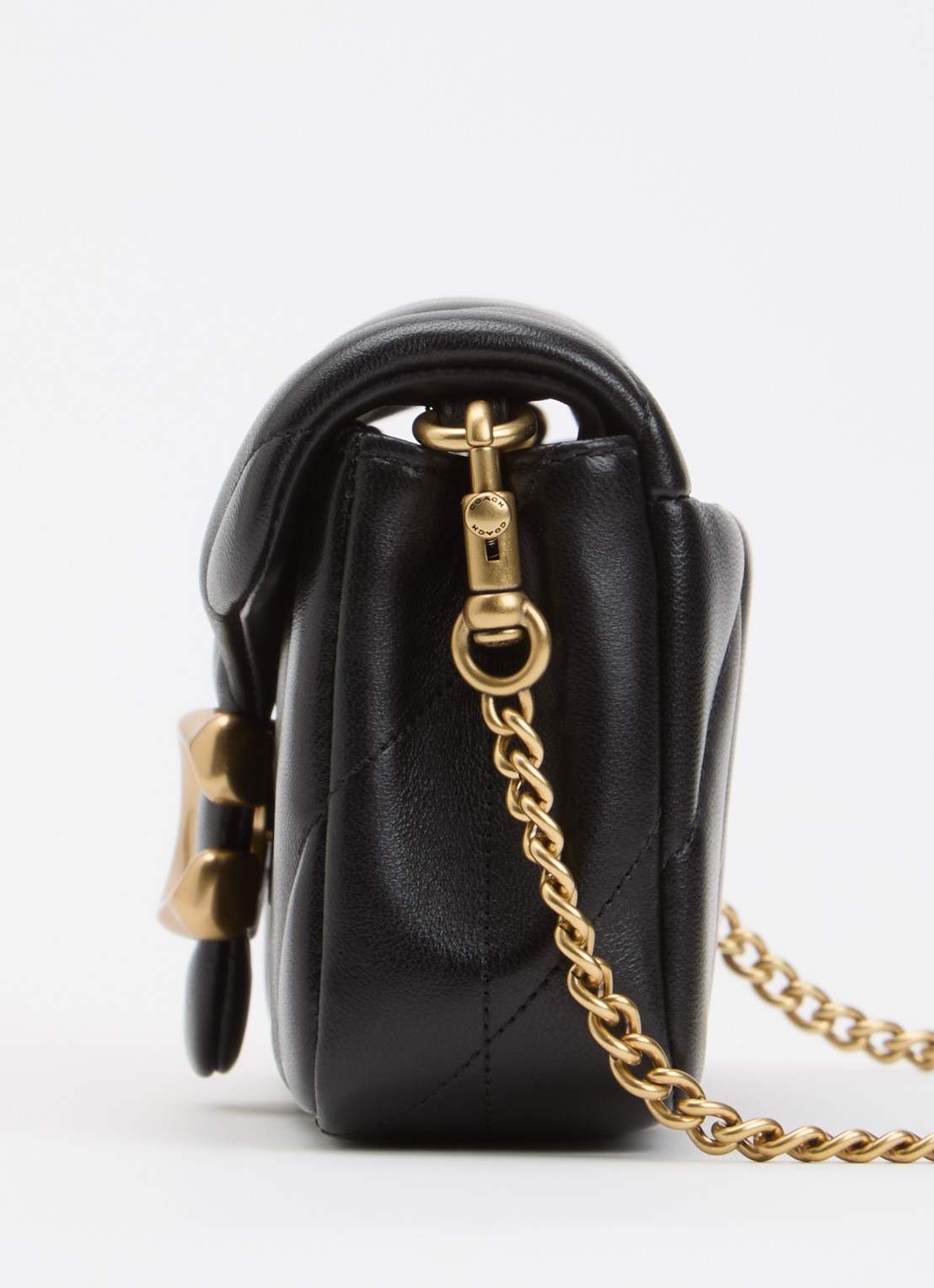 Coach Tabby 19 crossbodytas van leer met afneembare schouderriem - detail 2 zwart