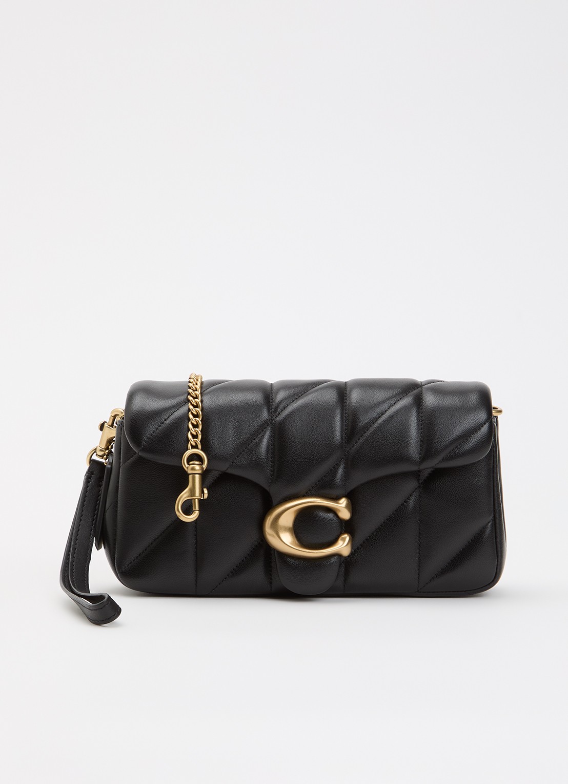 Coach Tabby 19 crossbodytas van leer met afneembare schouderriem - voorkant 4 zwart