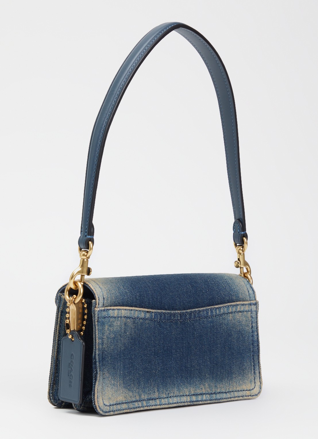 Coach Tabby 20 schoudertas van denim - achterkant indigo