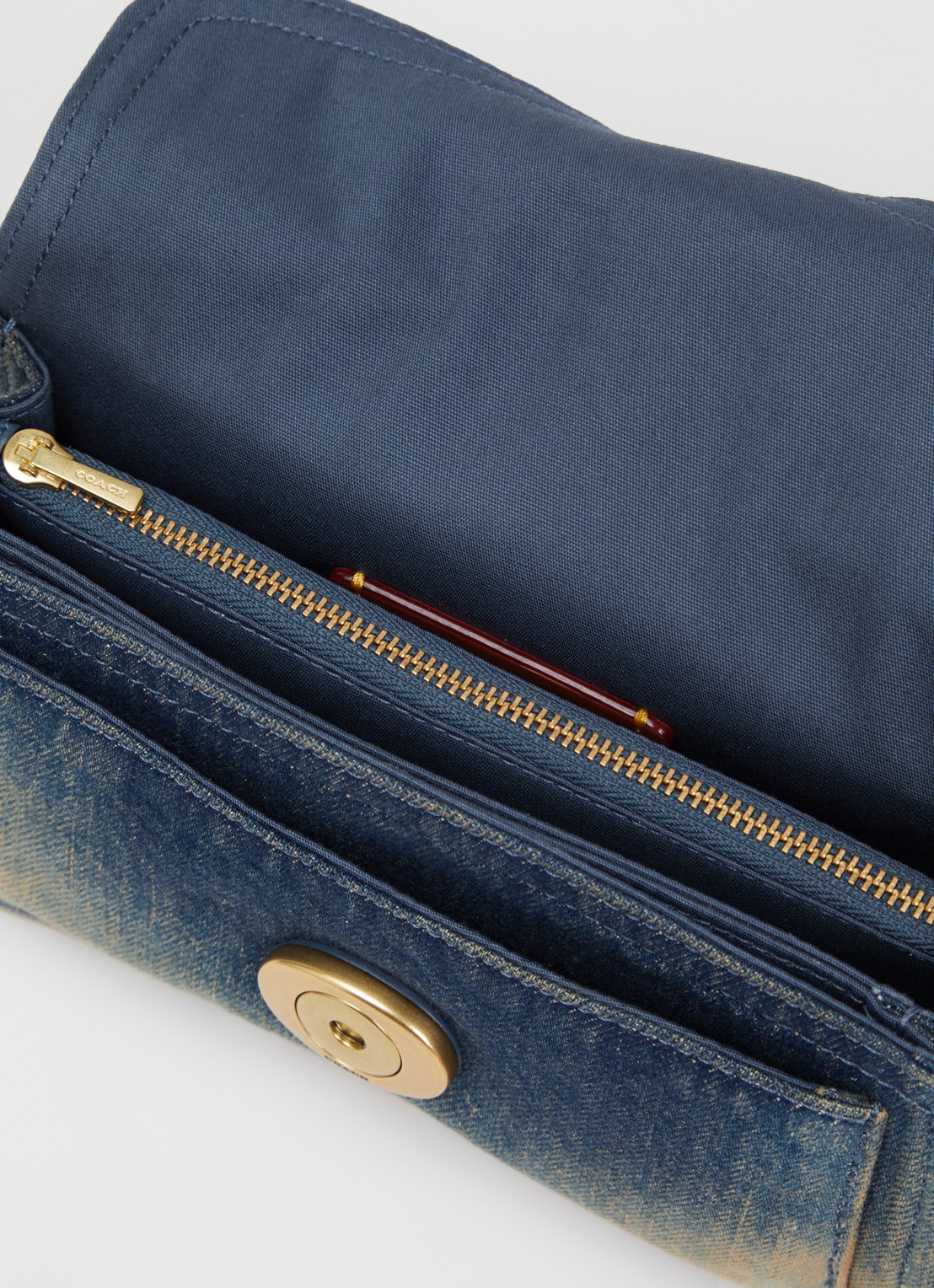 Coach Tabby 20 schoudertas van denim - detail 5 indigo