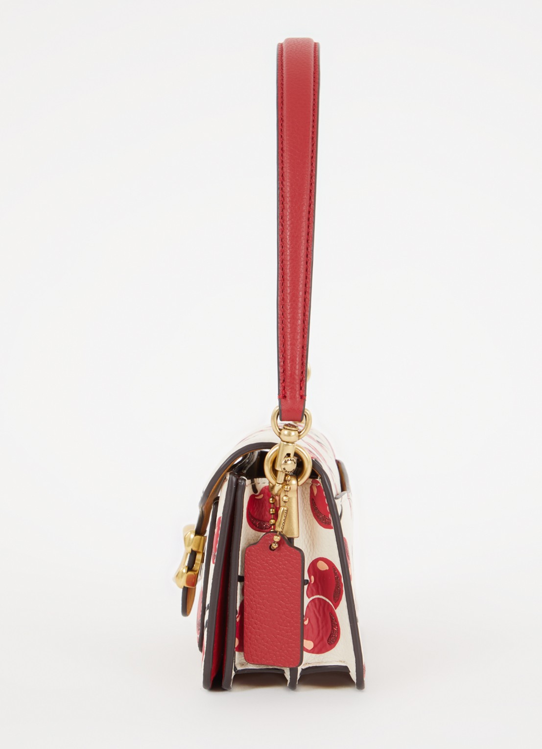 Coach Tabby 20 schoudertas van leer met afneembare schouderriem - detail 2 rood