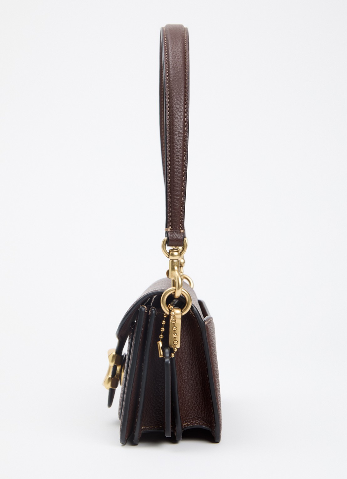Coach Tabby 20 schoudertas van leer met afneembare schouderriem - detail 6 donkerbruin