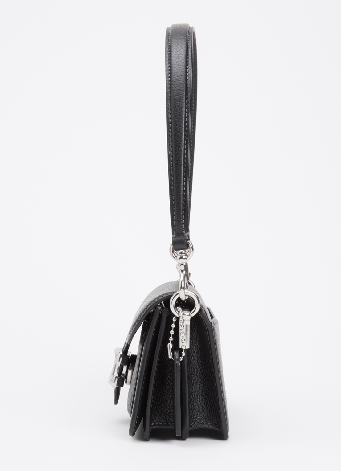 Coach Tabby 20 schoudertas van leer met afneembare schouderriem - detail 3 zwart