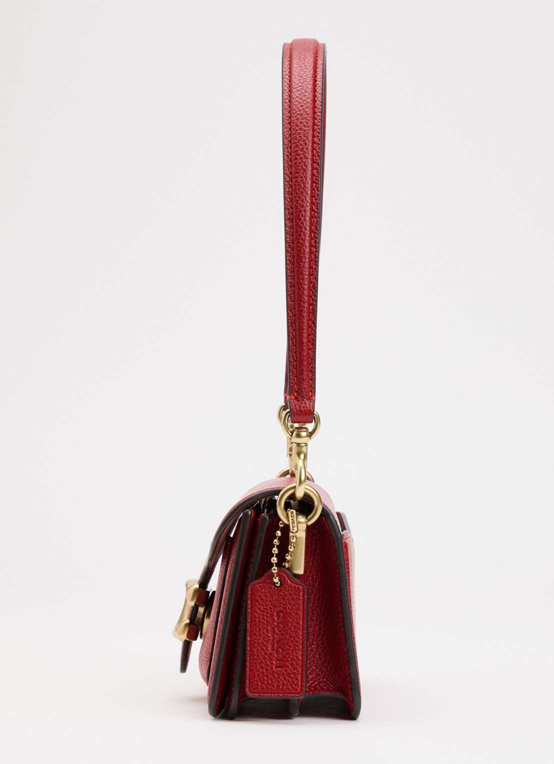 Coach Tabby 20 schoudertas van leer met afneembare schouderriem - detail 3 rood