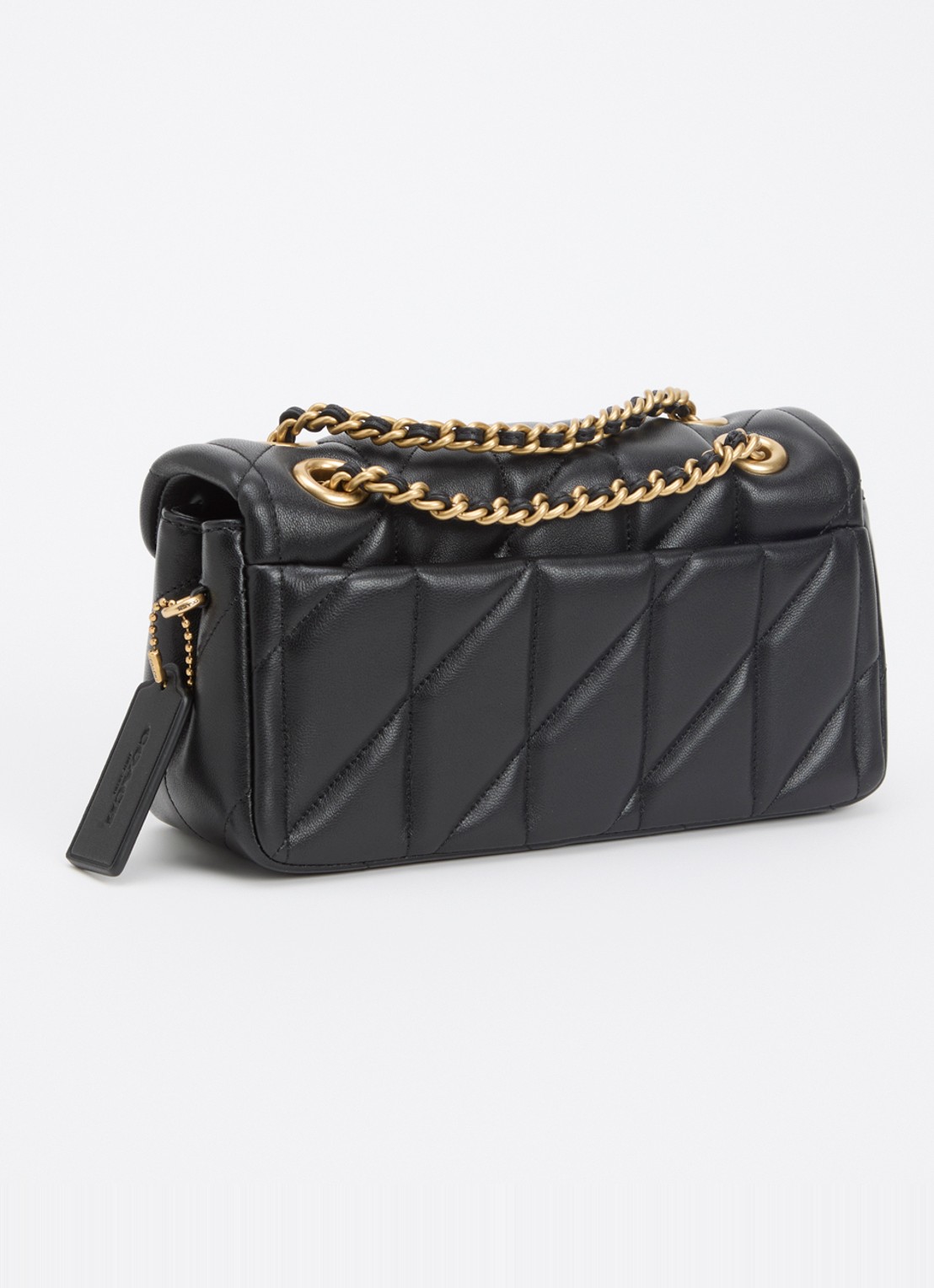 Coach Tabby 20 schoudertas van leer met quiltpatroon - achterkant zwart