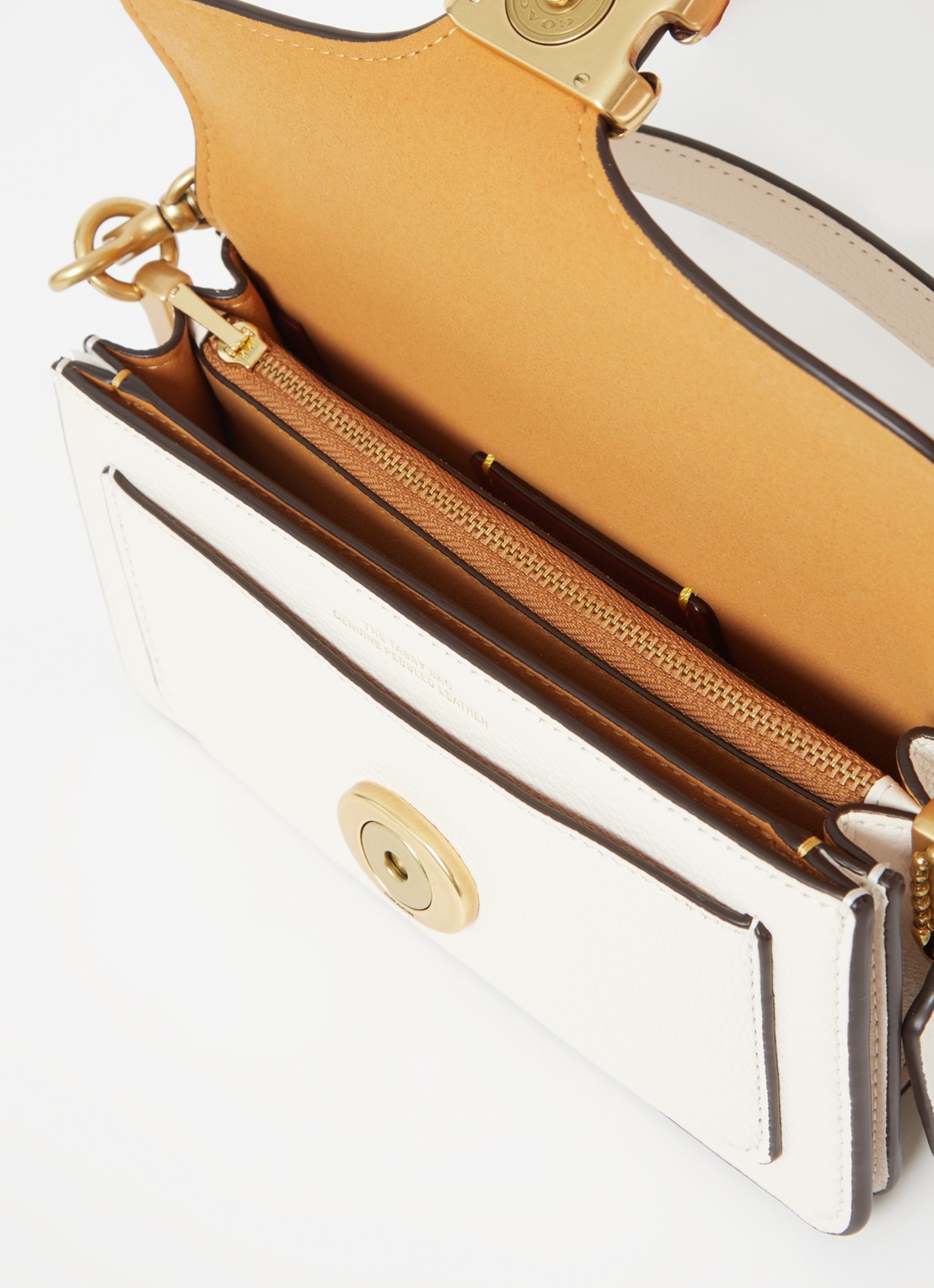 Coach Tabby 20 schoudertas van leer - detail 5 gebroken wit