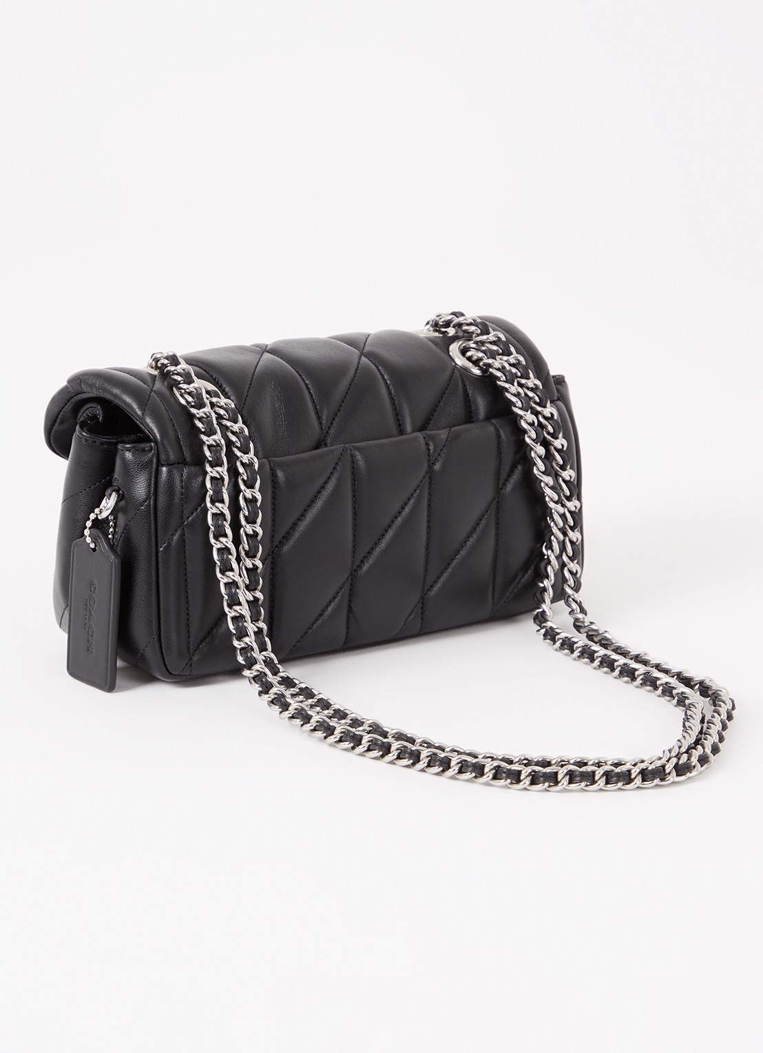 Coach Tabby 20 schoudertas van quilted schapenleer - achterkant zwart