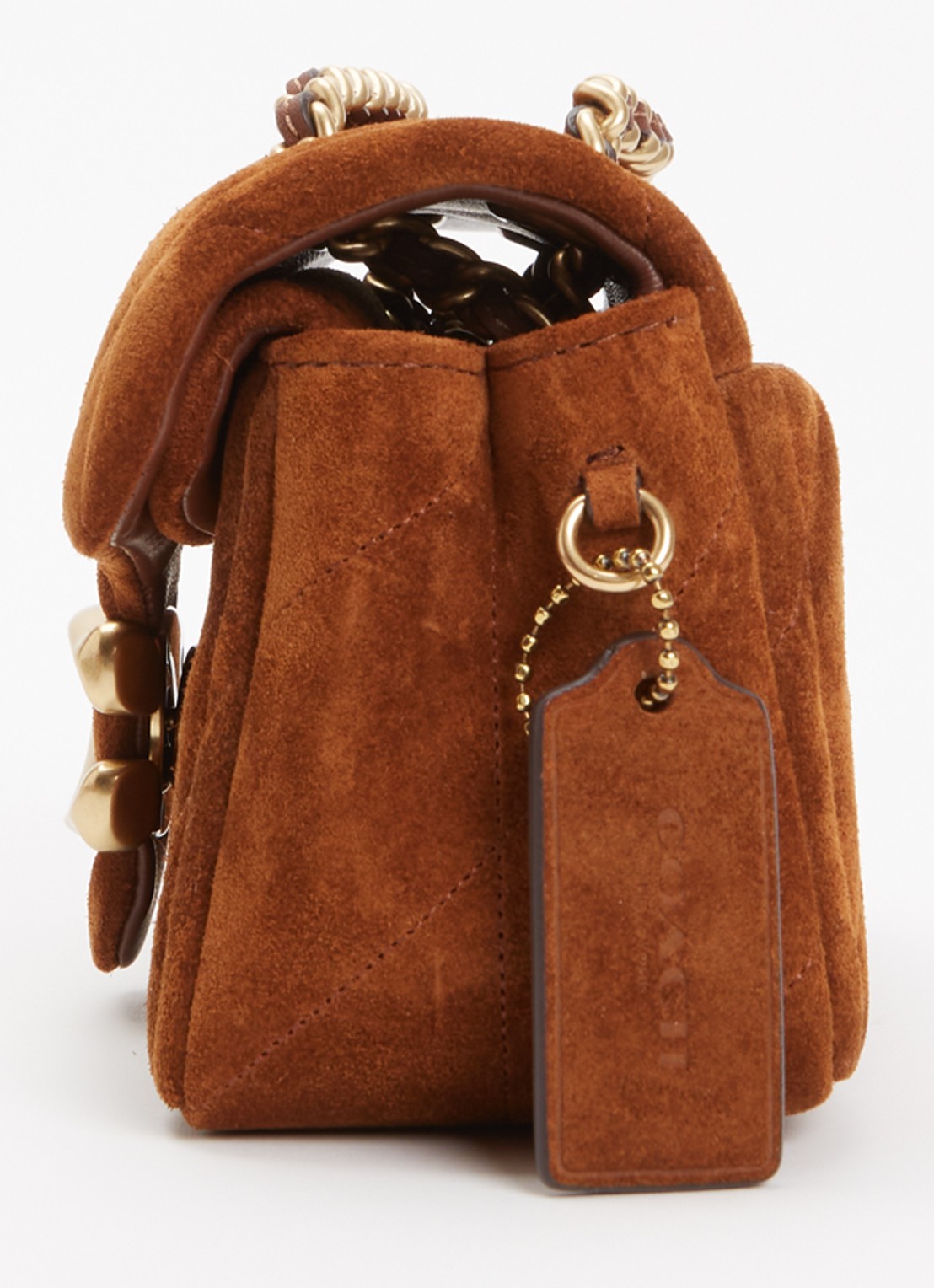 Coach Tabby 20 schoudertas van suède  - detail 5 bruin