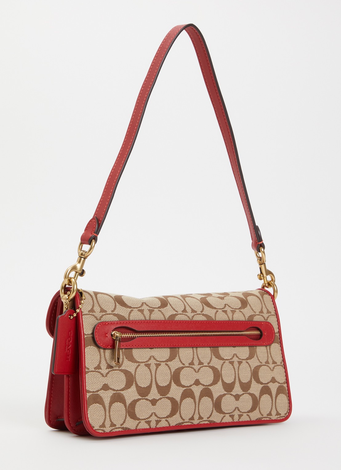 Coach Tabby 26 schoudertas met logoprint - achterkant 5 beige