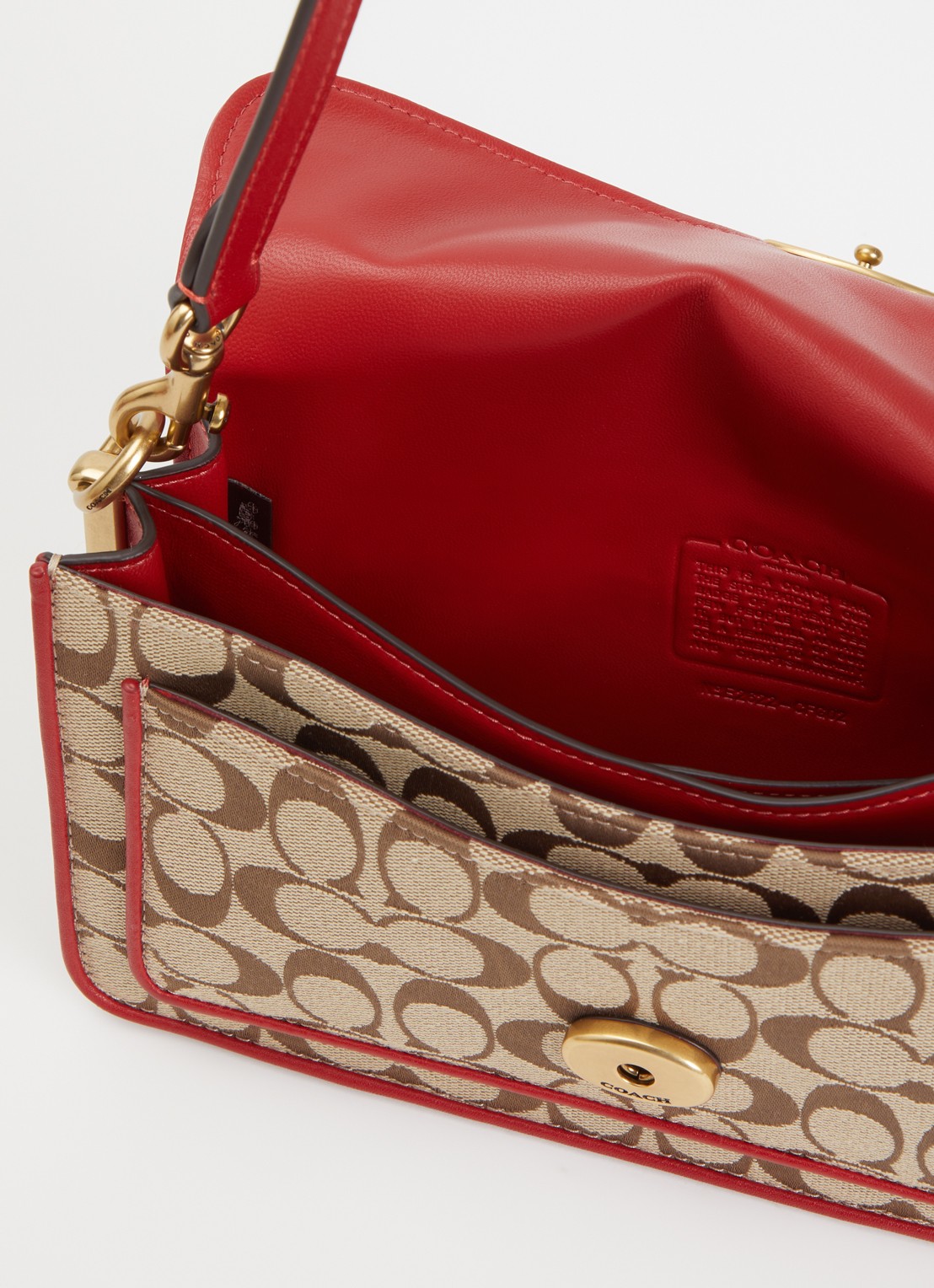 Coach Tabby 26 schoudertas met logoprint - detail 2 beige