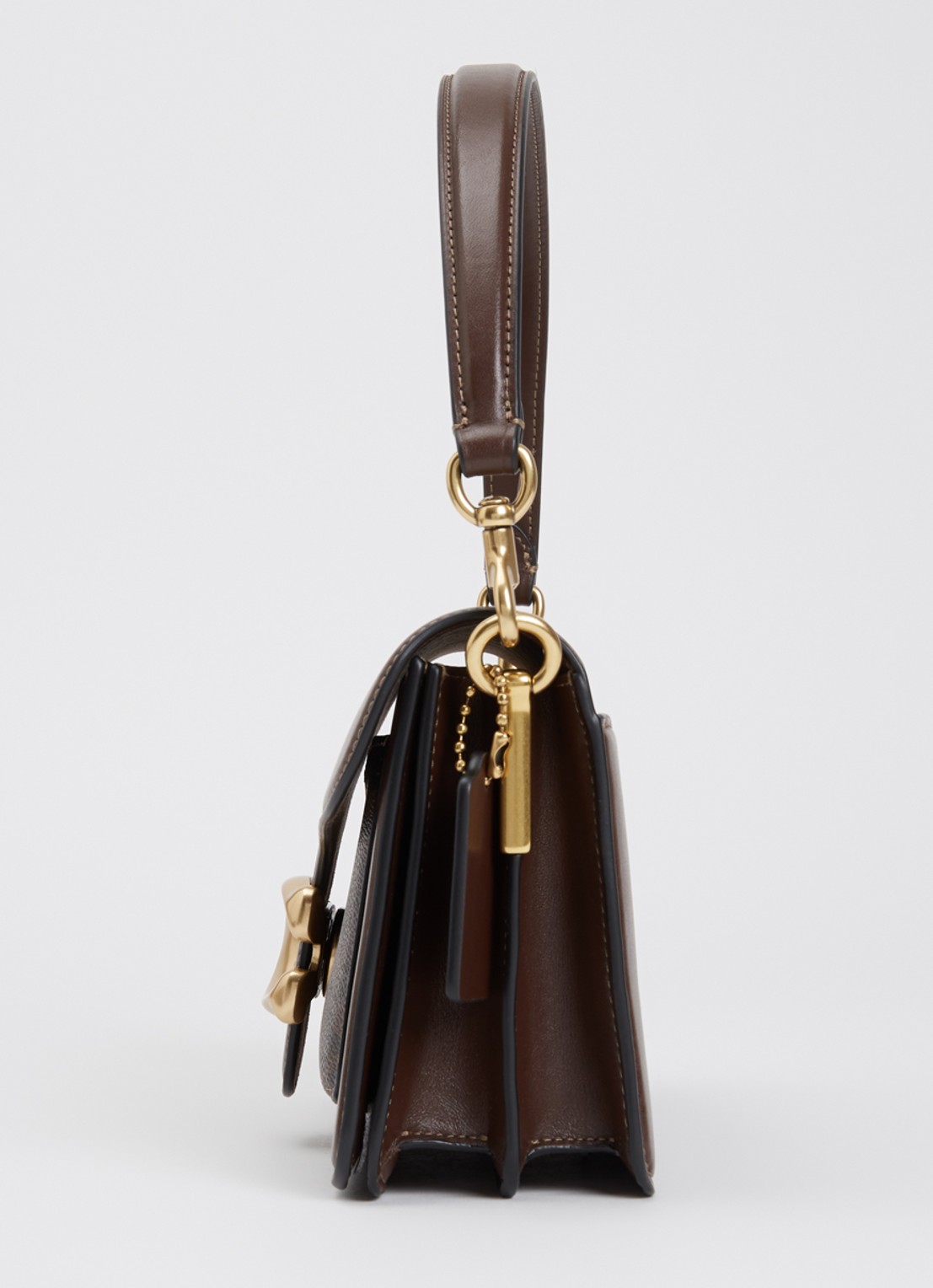 Coach Tabby 26 schoudertas van kalfsleer met logoprint - detail 3 donkerbruin