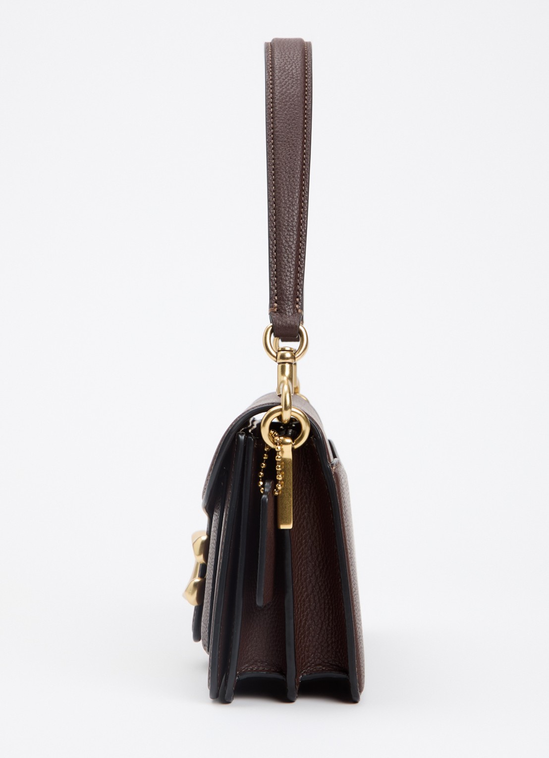 Coach Tabby 26 schoudertas van leer met afneembare schouderriem - detail 3 donkerbruin