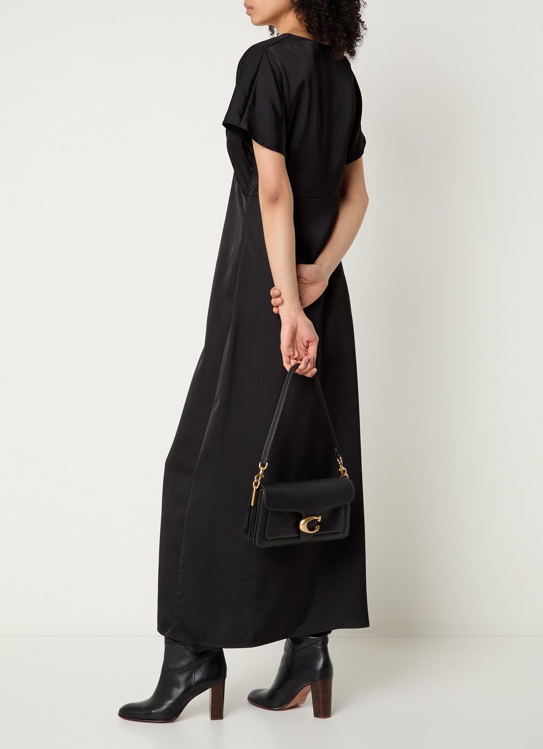 Coach Tabby 26 schoudertas van leer met afneembare schouderriem  - voorkant 6 zwart