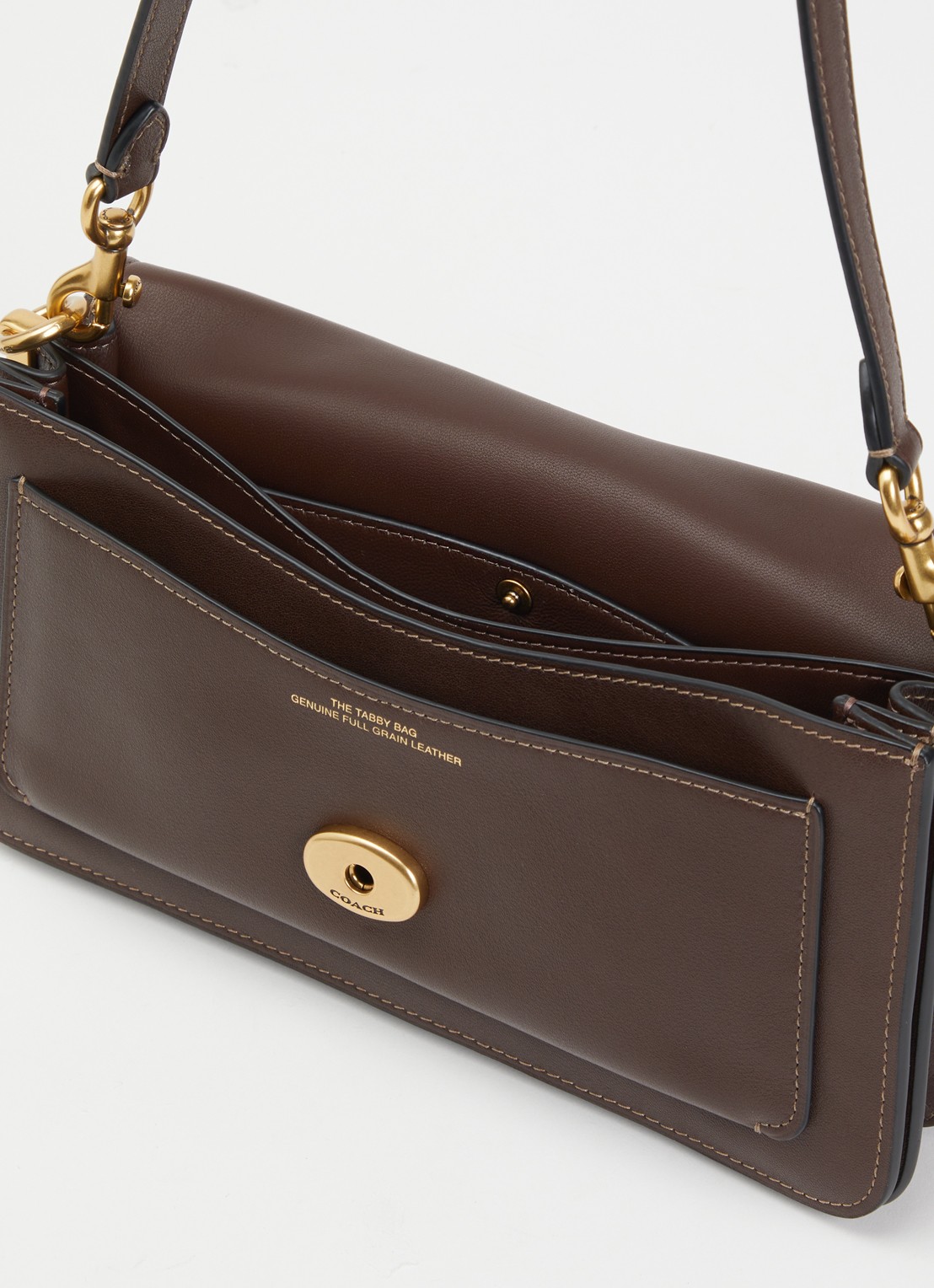 Coach Tabby 26 schoudertas van leer met afneembare schouderriem  - detail 5 donkerbruin