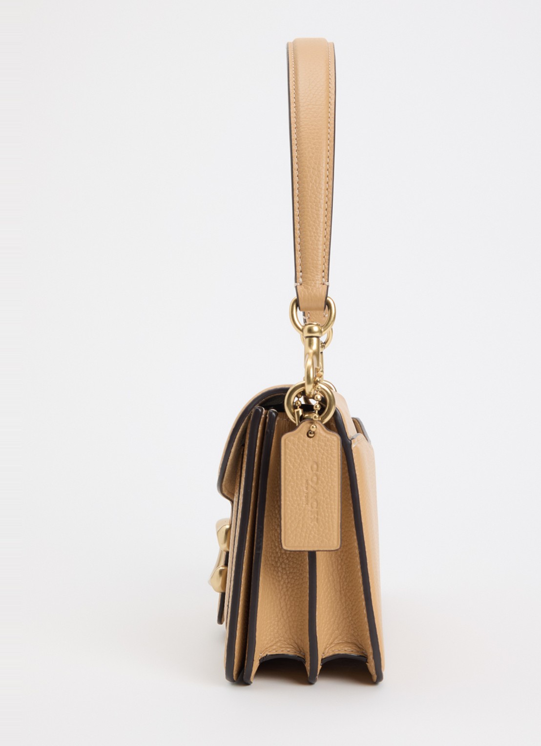 Coach Tabby 26 schoudertas van leer met afneembare schouderriem - detail 2 geel