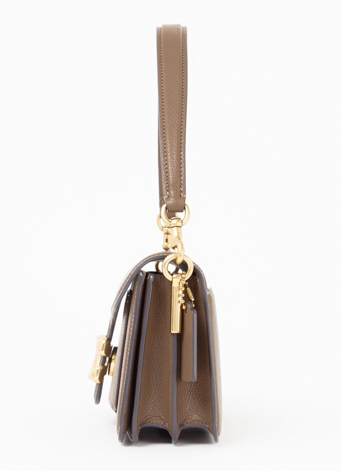 Coach Tabby 26 schoudertas van leer met logo - detail 5 donkerbruin