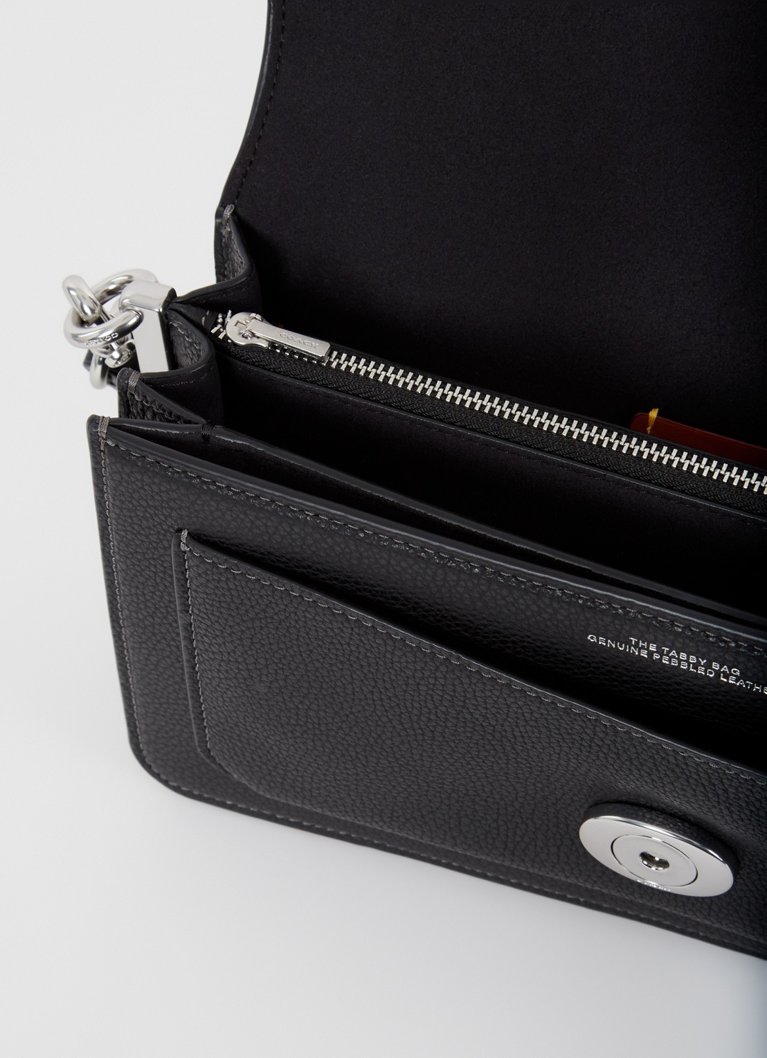 Coach Tabby 26 schoudertas van leer - detail 5 zwart