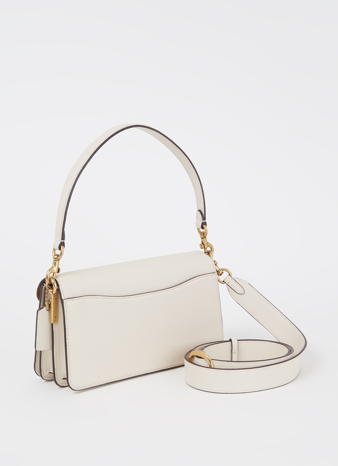 Coach Tabby 26 schoudertas van leer - achterkant creme