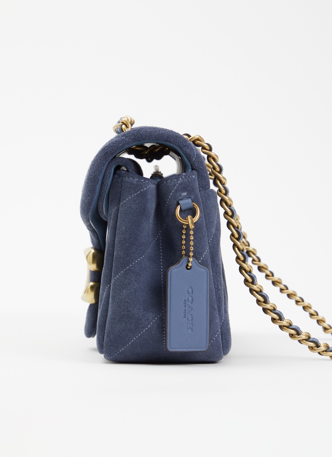 Coach Tabby 26 schoudertas van quilted suède  - detail 6 jeans