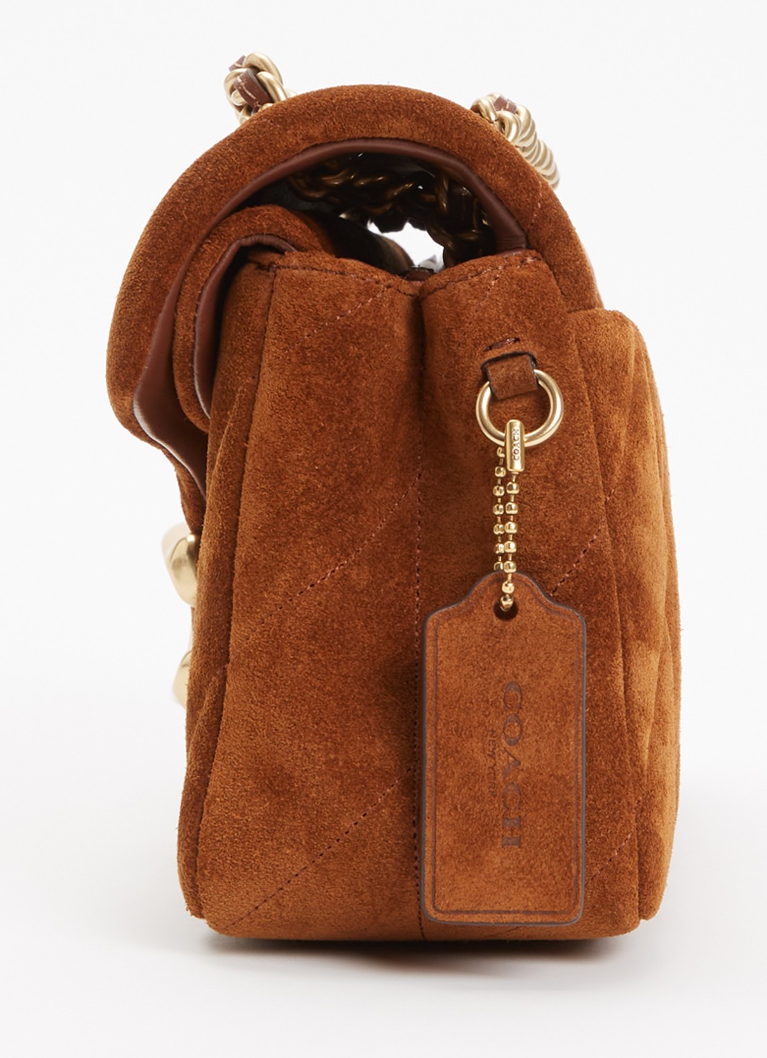 Coach Tabby 26 schoudertas van suède - detail 6 bruin
