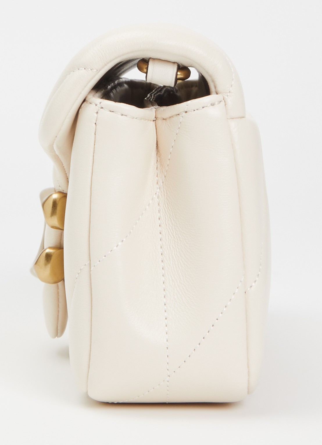 Coach Tabby Chain 19 crossbodytas van leer - detail 2 gebroken wit