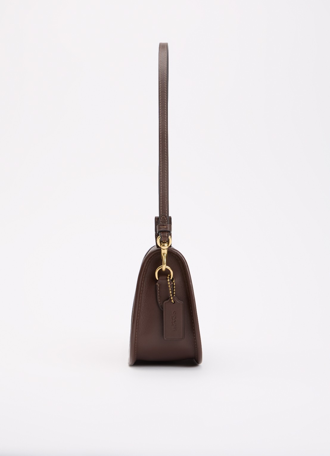 Coach Waverly schoudertas van leer met afneembare schouderriem - detail 5 donkerbruin