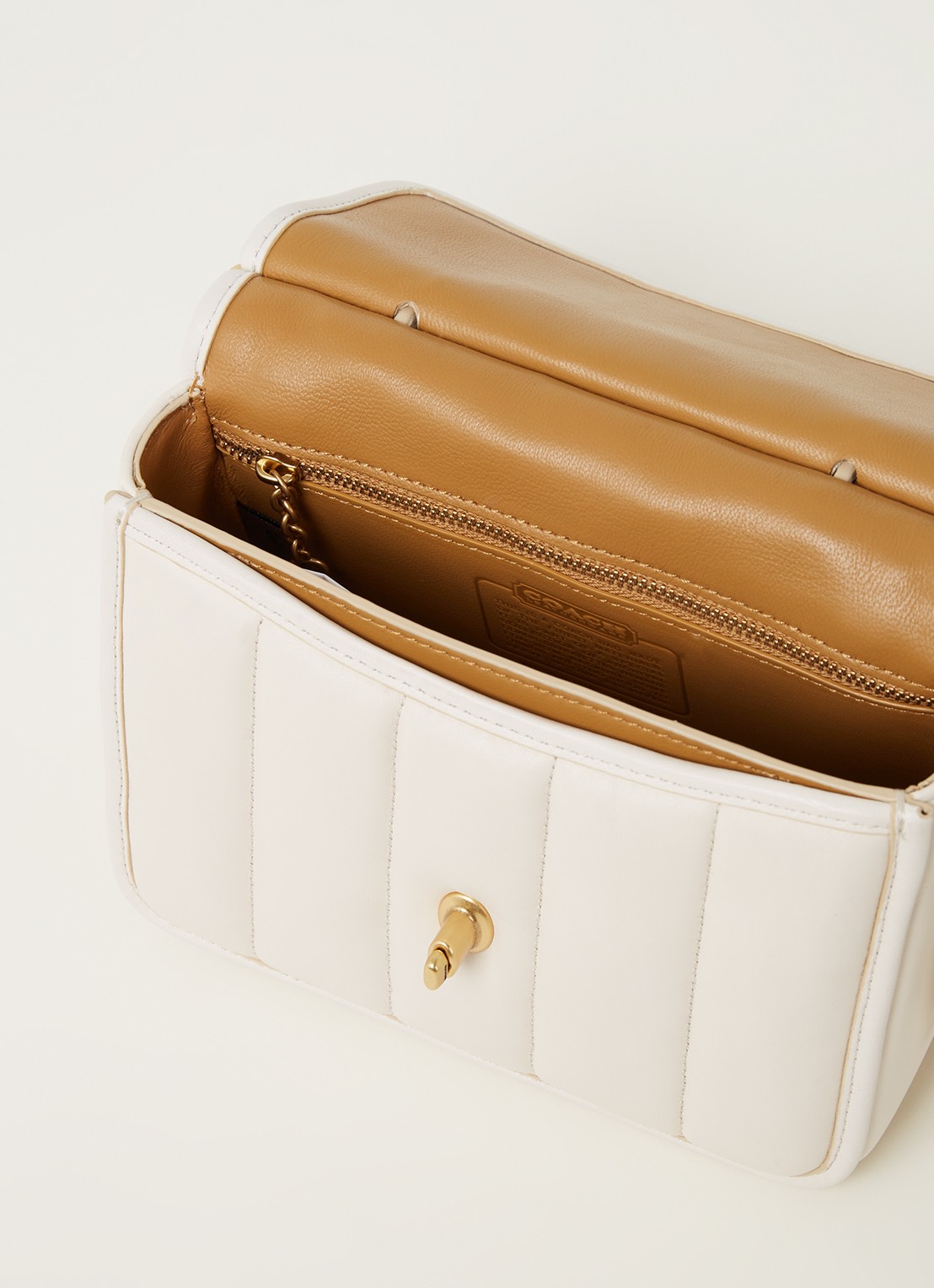 Coach Willis 18 handtas van quilted leer - detail 3 creme