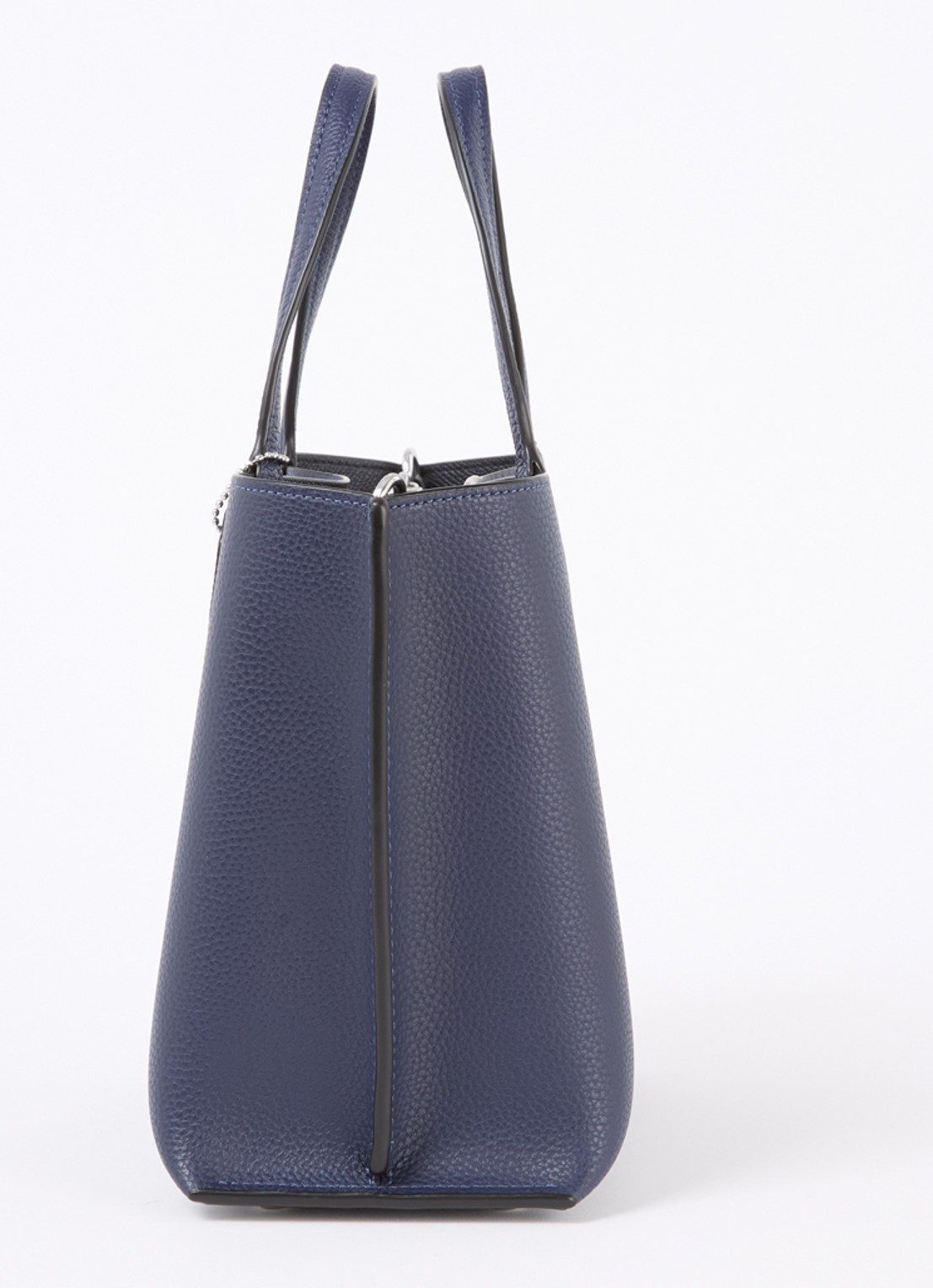 Coach Willow 24 handtas van leer met afneembare schouderriem - detail 2 donkerblauw