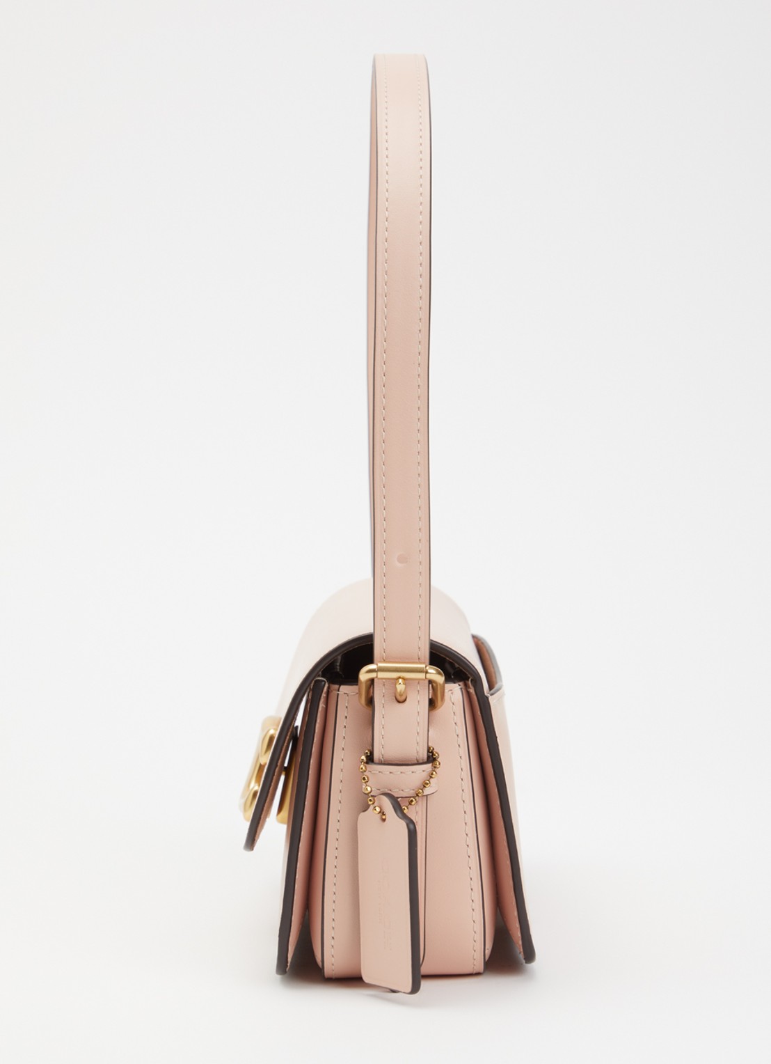 Coach Zoe schoudertas van leer - detail 2 zalmroze