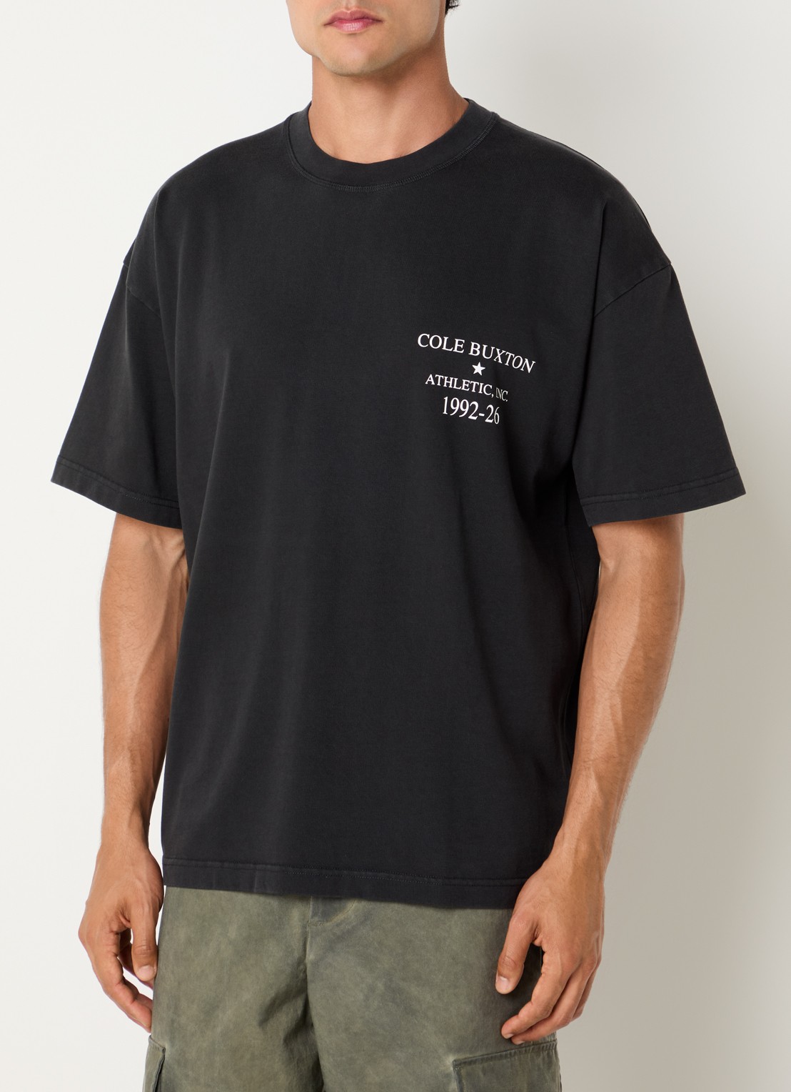 Cole Buxton Athletic Inc. T-shirt met logo- en backprint - achterkant 4 zwart