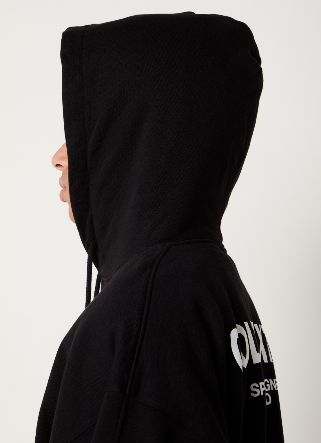 Cole Buxton Hoodie met logo- en backprint  - detail 3 zwart