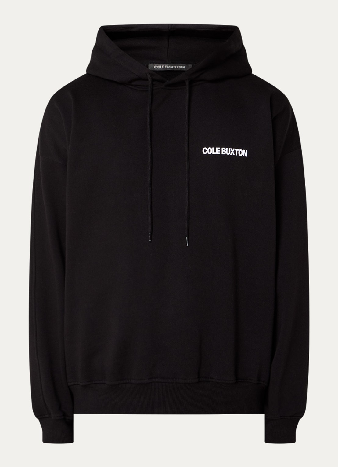 Cole Buxton Hoodie met logo- en backprint  - voorkant 4 zwart