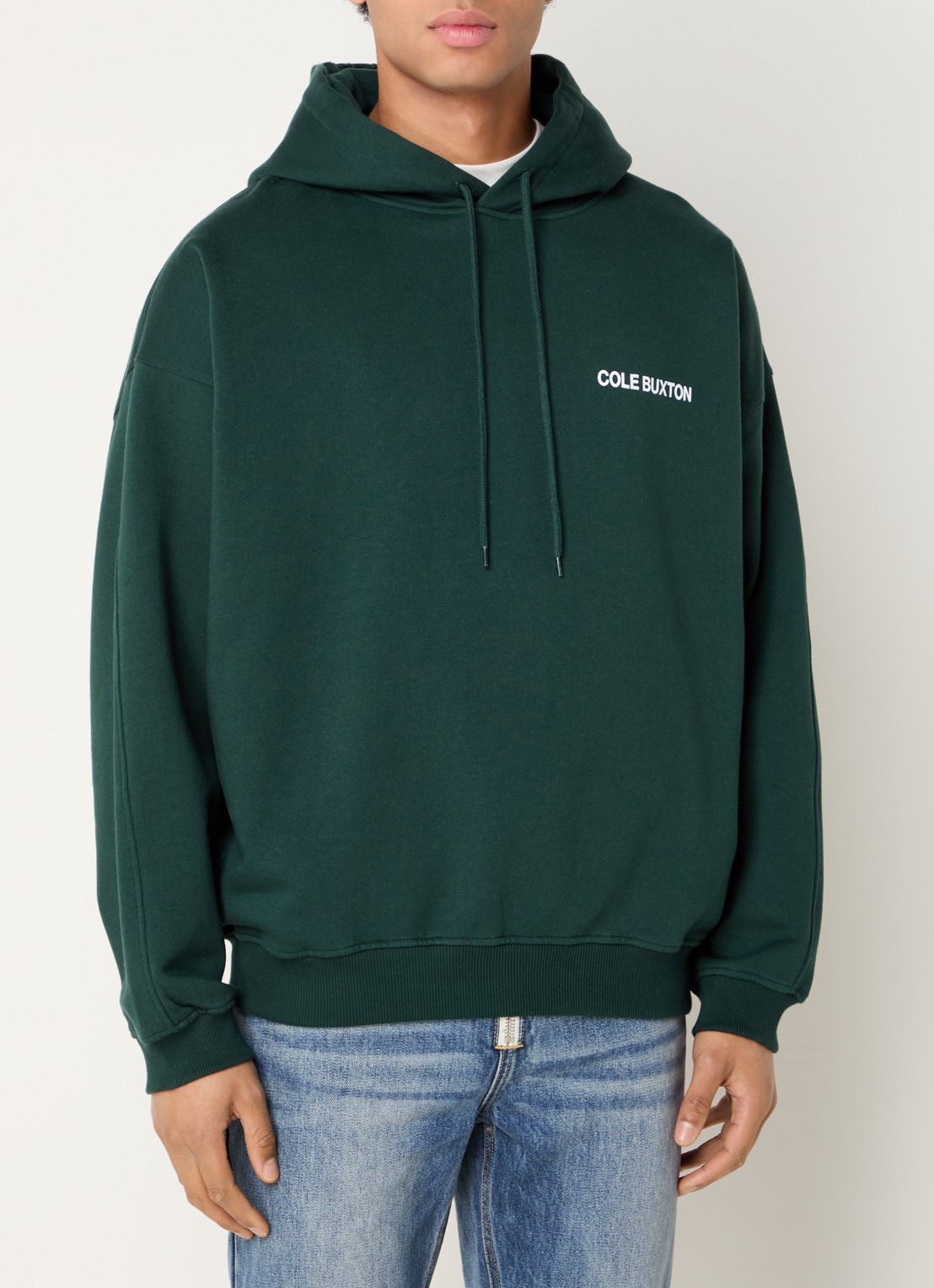Cole Buxton Hoodie met logo- en backprint  - achterkant 3 groen