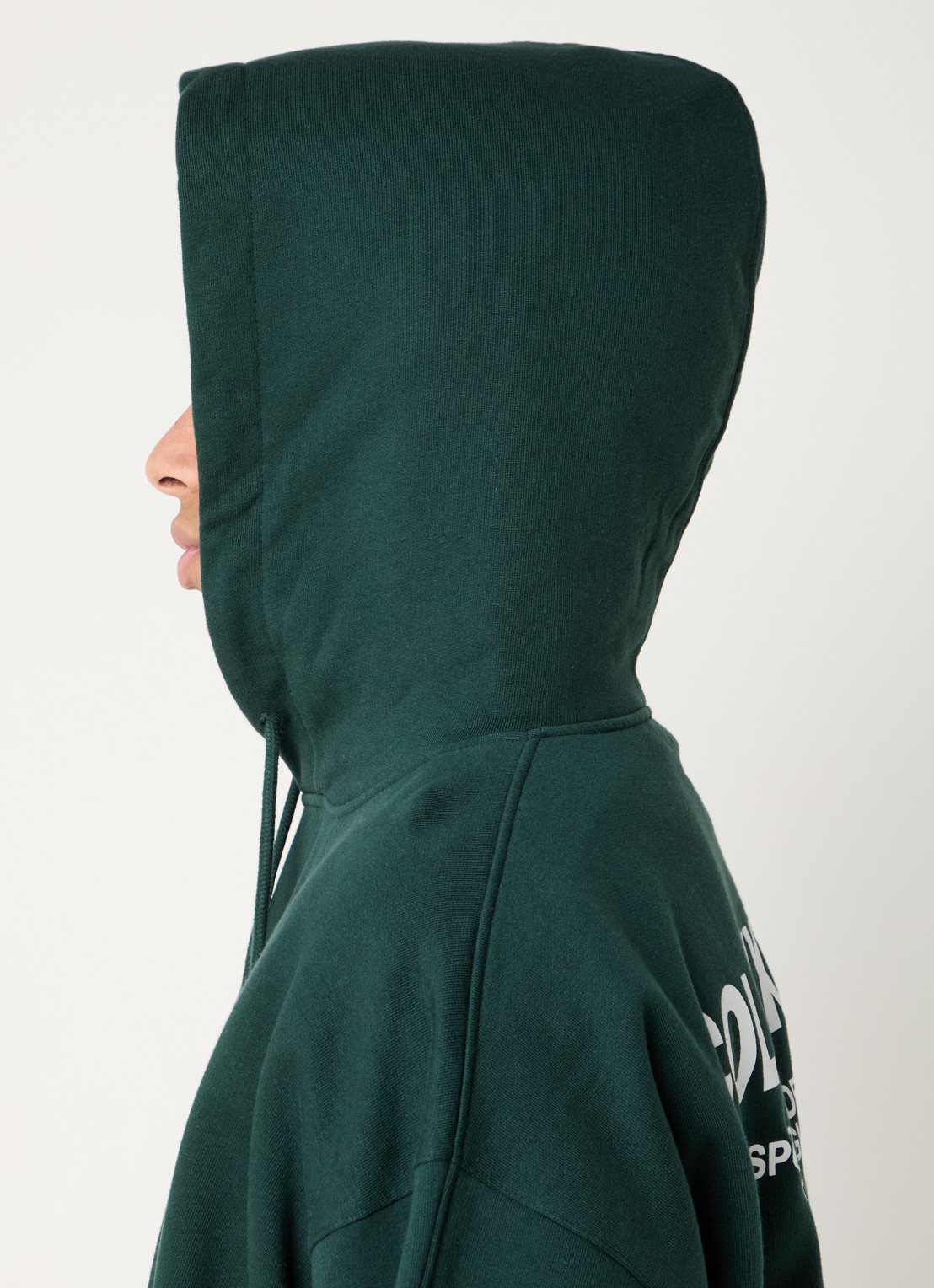 Cole Buxton Hoodie met logo- en backprint  - detail 5 groen