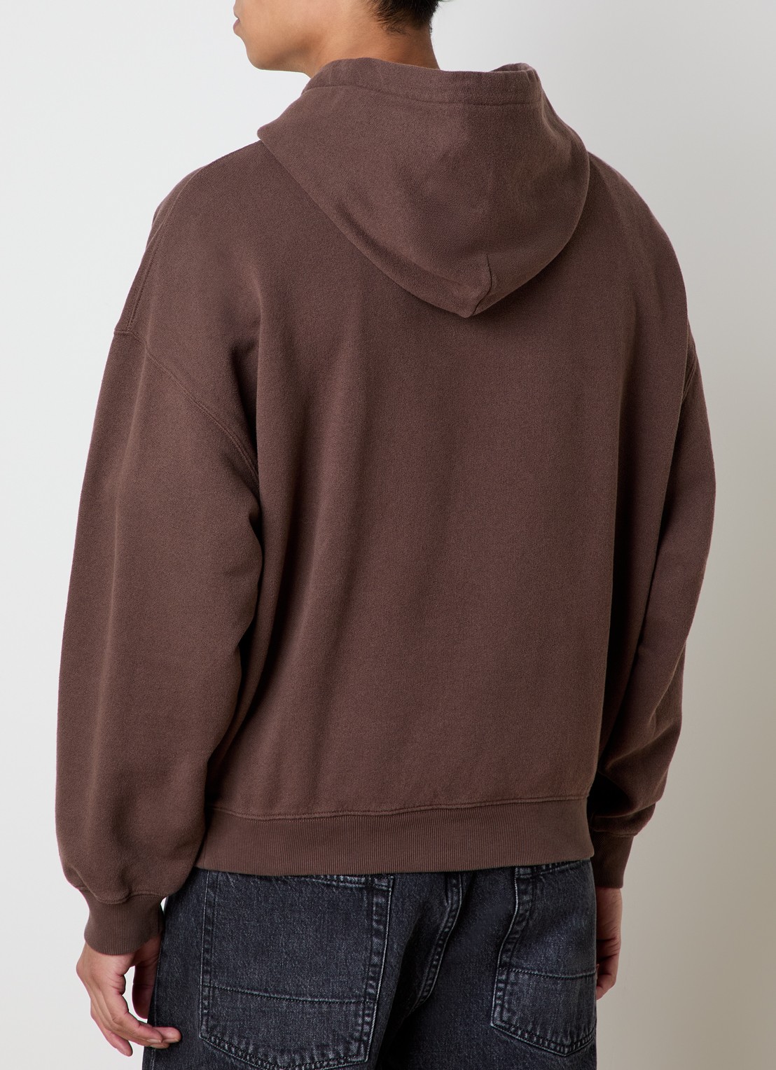 Cole Buxton Hoodie met logo - achterkant bruin