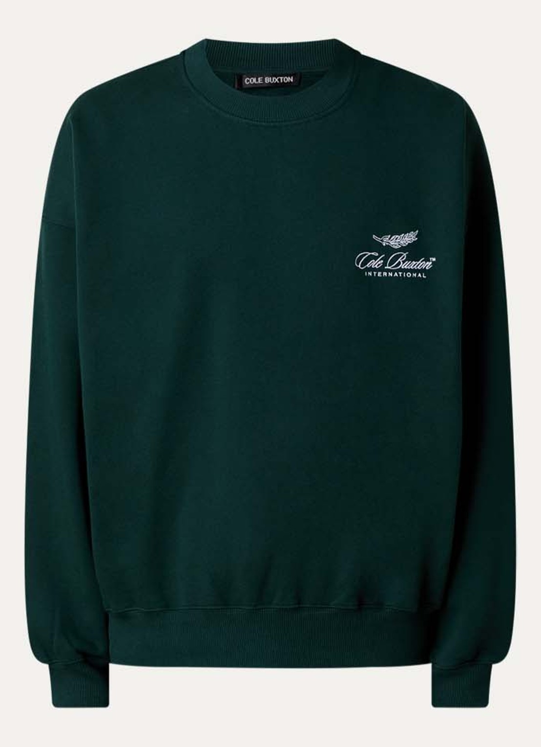 Cole Buxton International sweatshirt met logoborduring - voorkant 2 groen