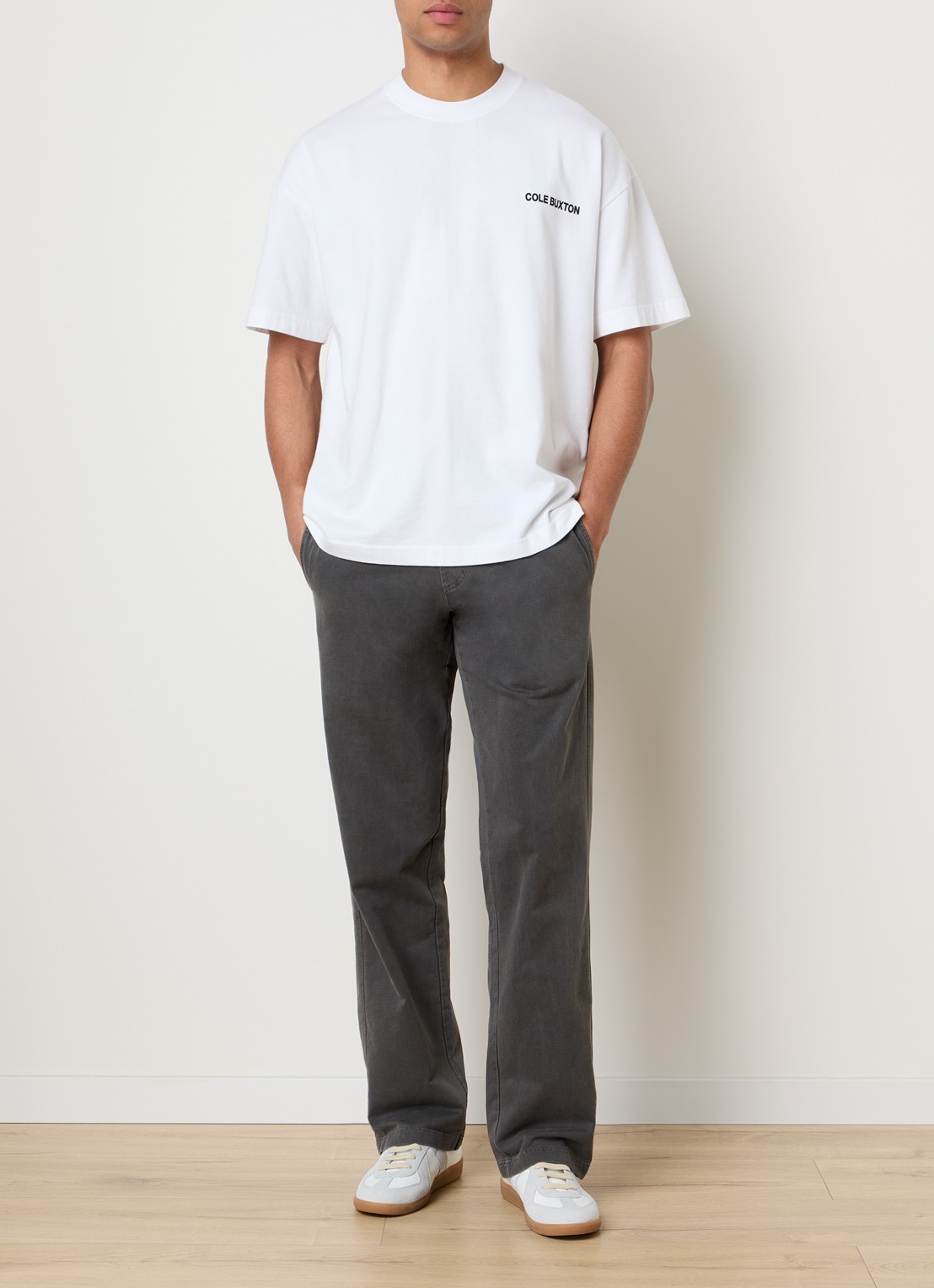 Cole Buxton Loose fit joggingbroek met trekkoord - voorkant 5 antraciet