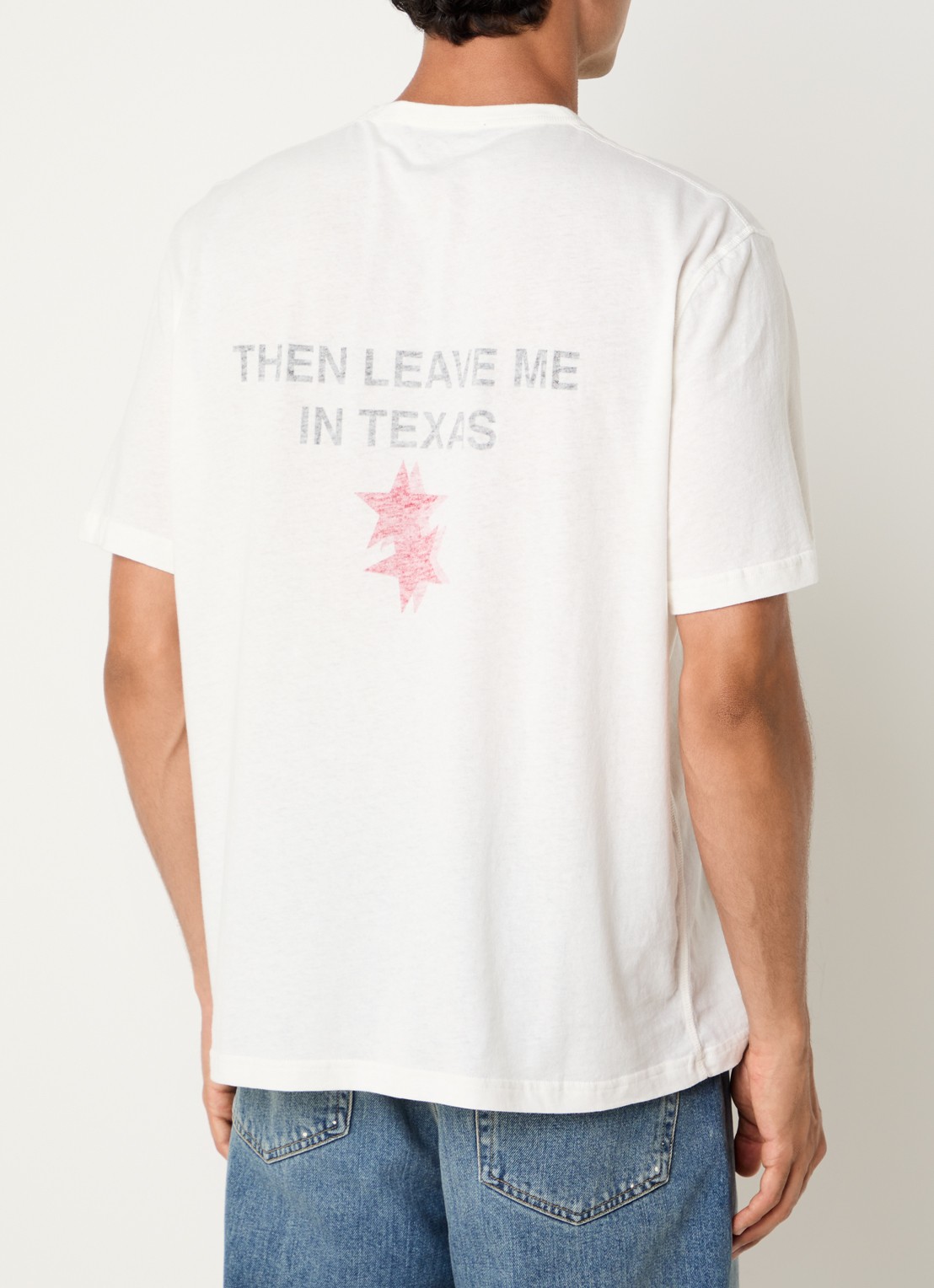 Cole Buxton Paris Texas T-shirt met front- en backprint - detail 2 ivoor
