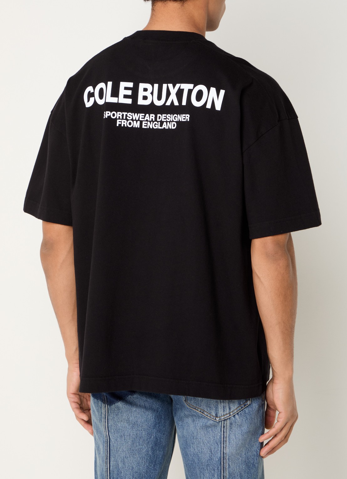 Cole Buxton Sportswear T-shirt met logo- en backprint - detail 2 zwart