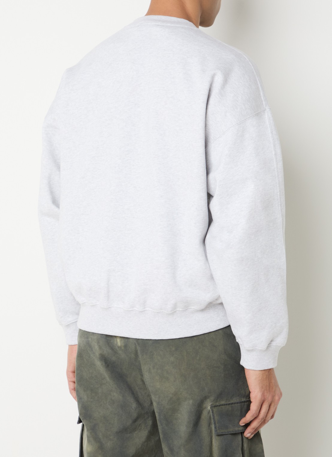 Cole Buxton Sweater met logoprint - achterkant lichtgrijs