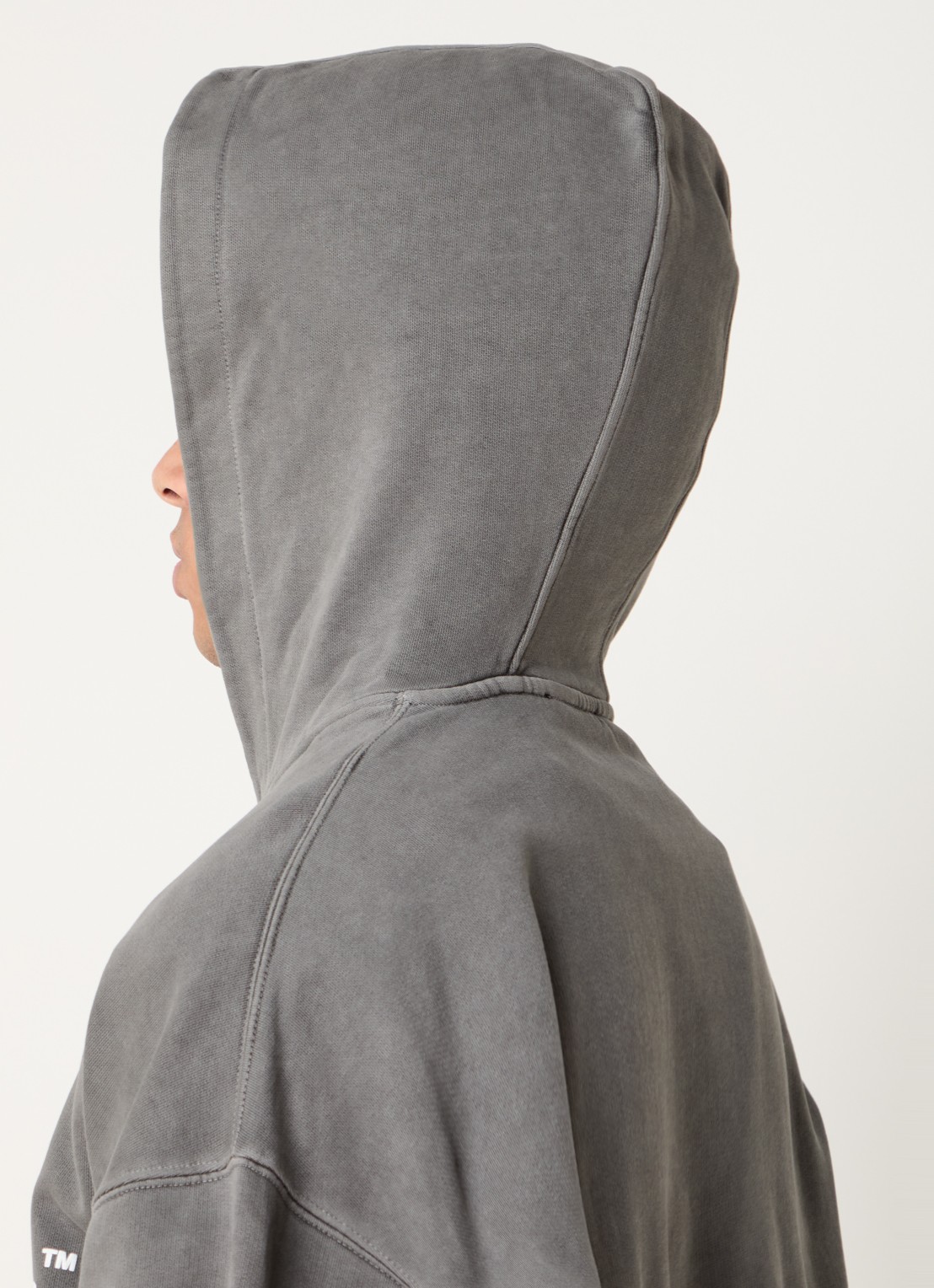 Cole Buxton Sweatvest met capuchon en steekzakken  - detail 5 middengrijs