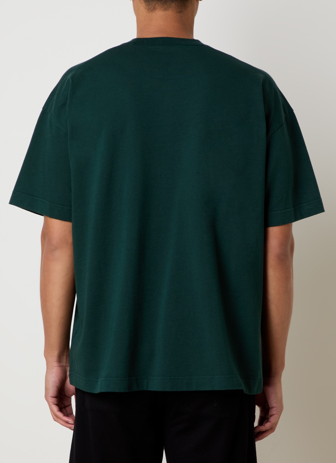Cole Buxton T-shirt met logoborduring - achterkant 3 groen