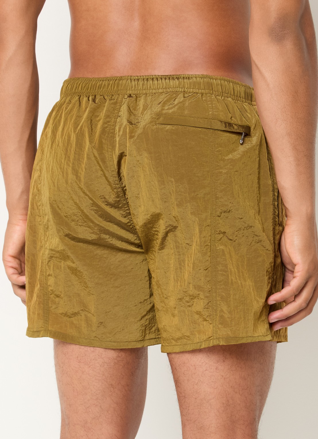 Cole Buxton Zwemshort met ritszakken - achterkant 2 mosterd