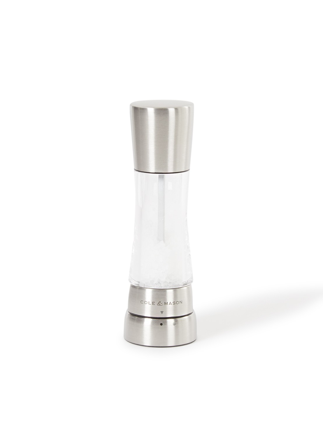 Cole & Mason Derwent zoutmolen 19 cm - voorkant 2 zilver