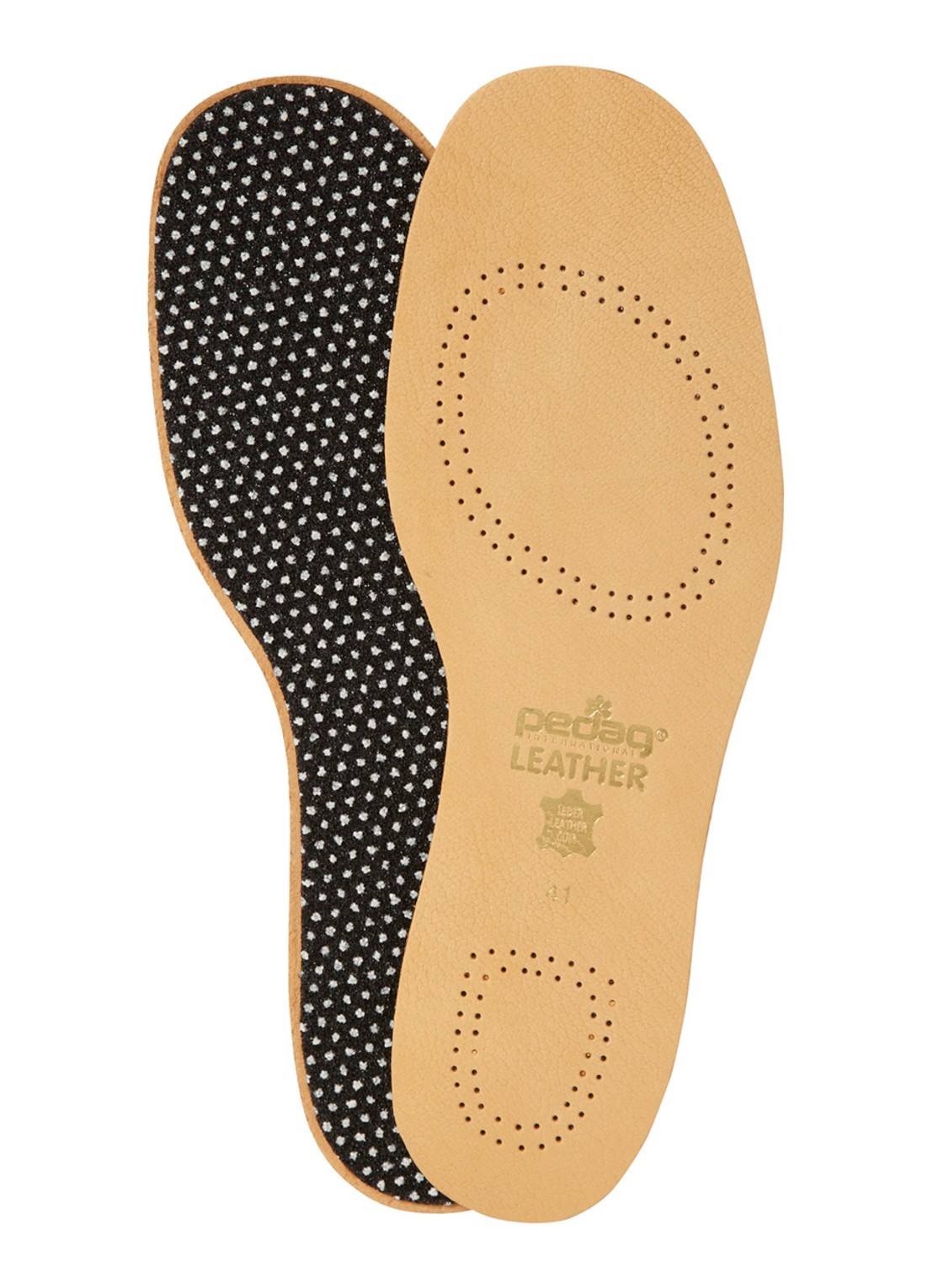 Collonil Heren leren inlegzooltjes - voorkant 2 beige