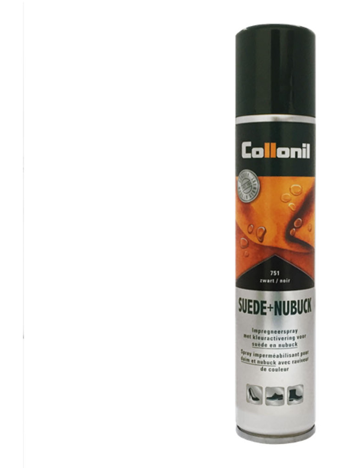 Collonil Spray suède en nubuck zwart 200 ml - voorkant zwart