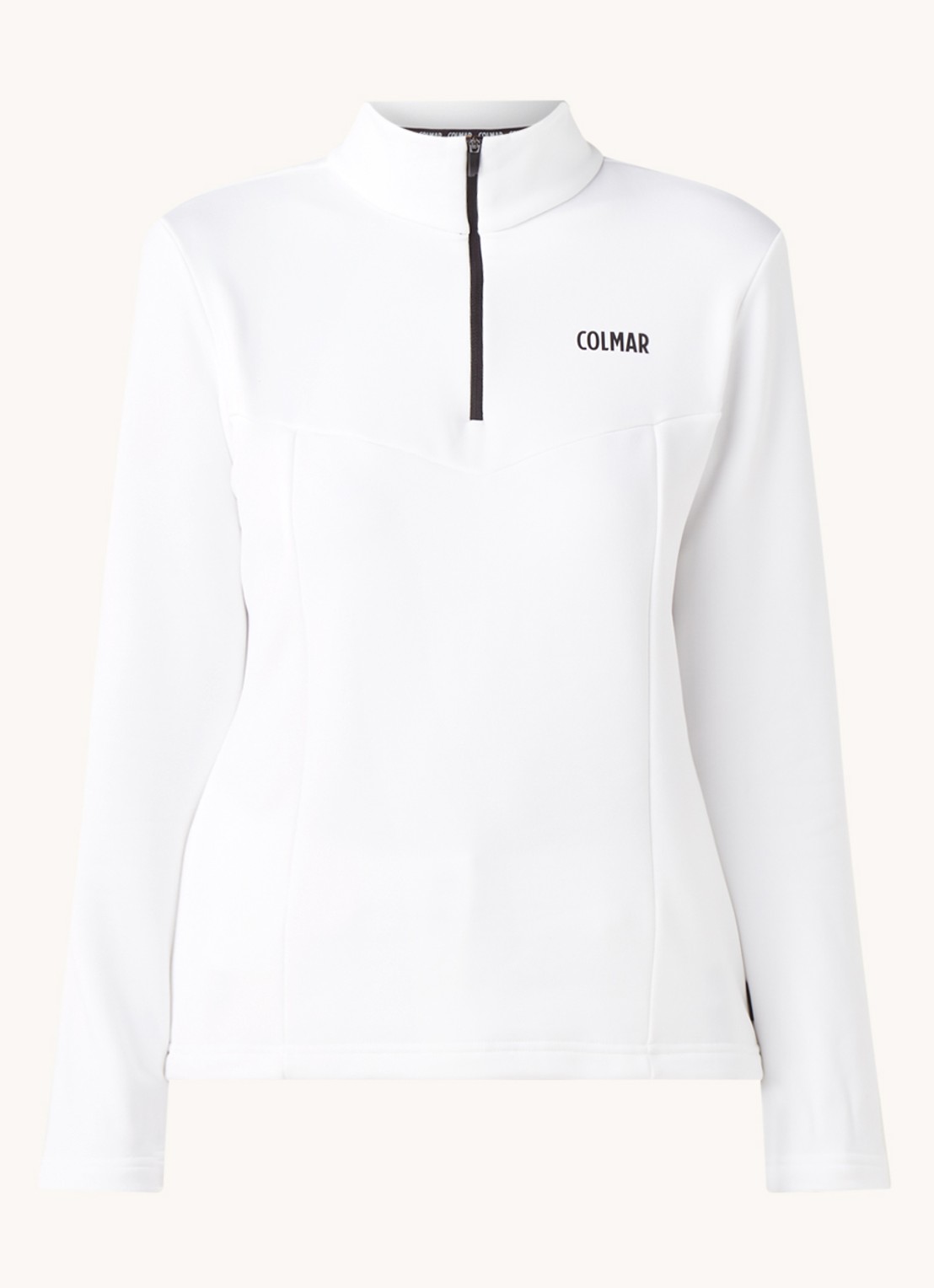 Colmar Monface skipully met halve rits en logo - voorkant 3 wit