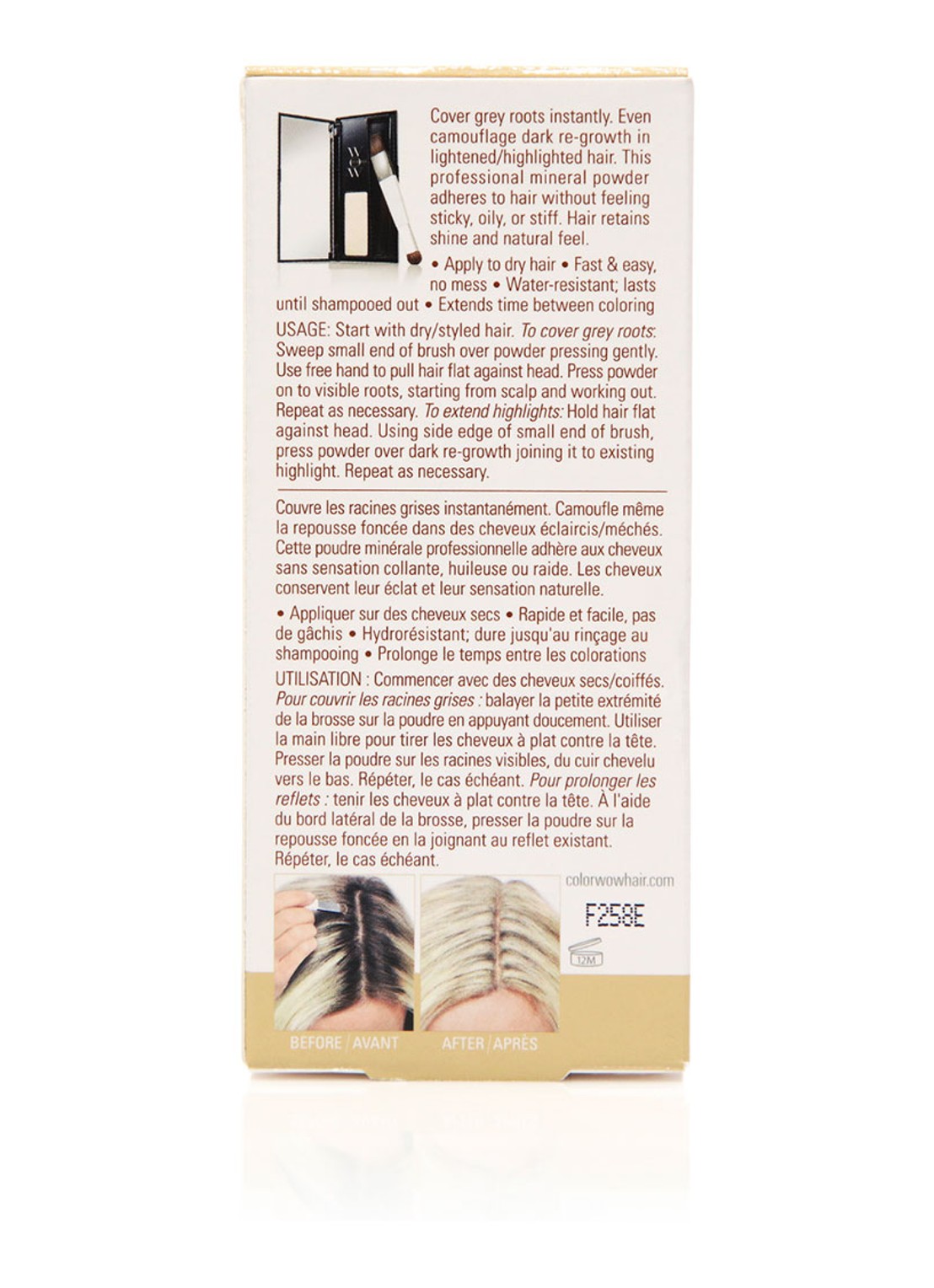 Color Wow Root Cover Up - uitgroei poeder - detail 3 platinum