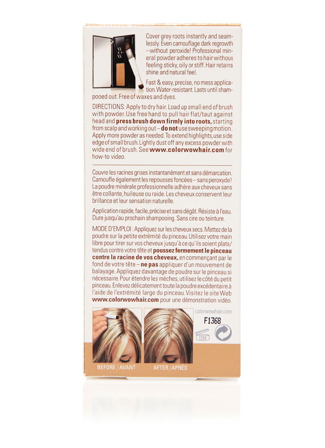 Color Wow Root Cover Up - uitgroei poeder - detail 6 blonde