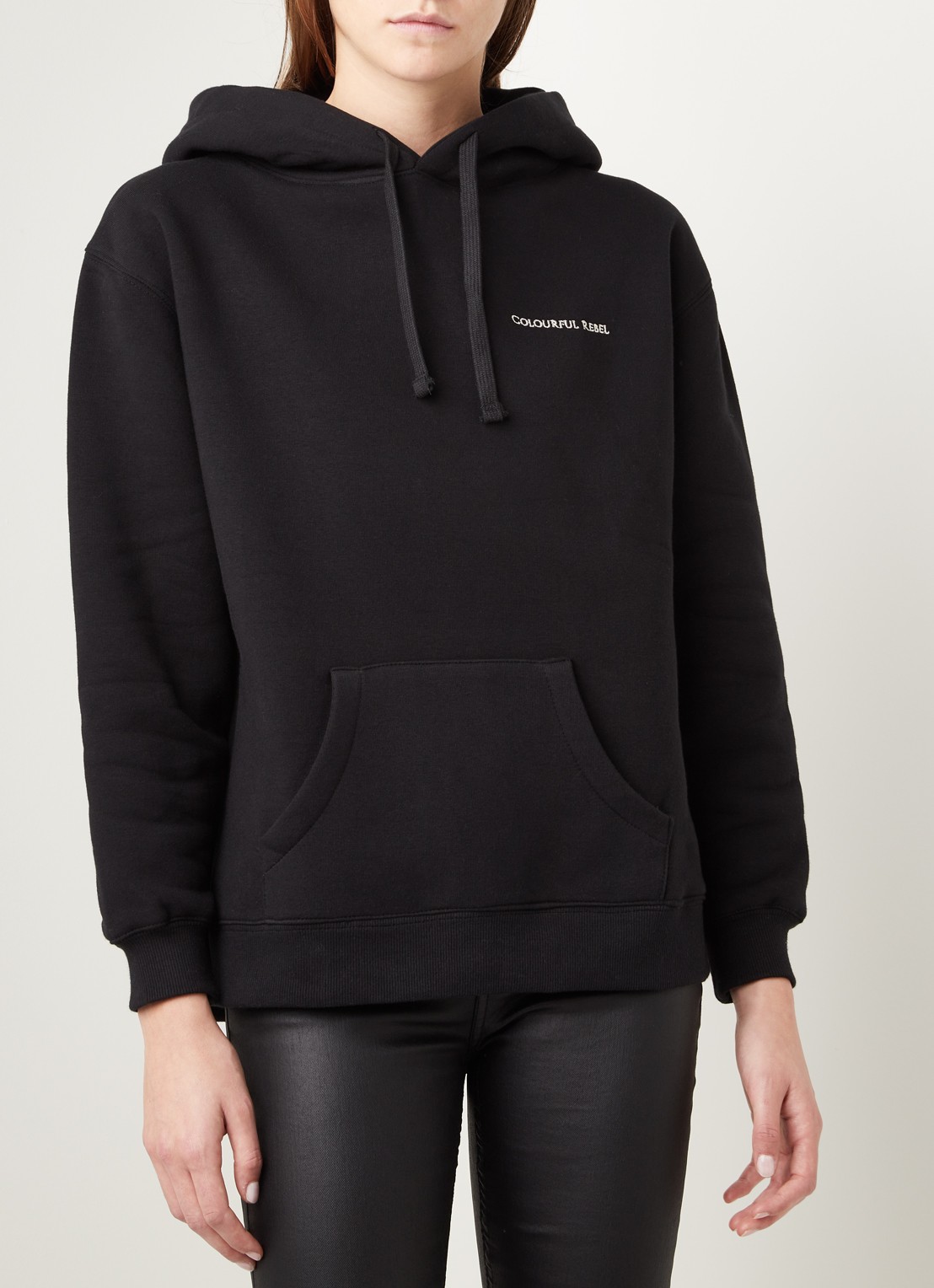 Colourful Rebel Cosmic Love hoodie met backprint - detail 2 zwart